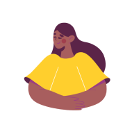 moça vestida amarela